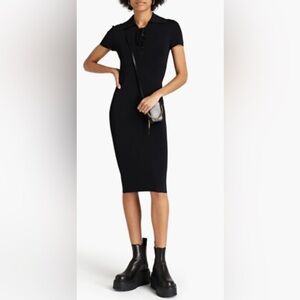 Alice + Olivia Classic Black Midi Dress